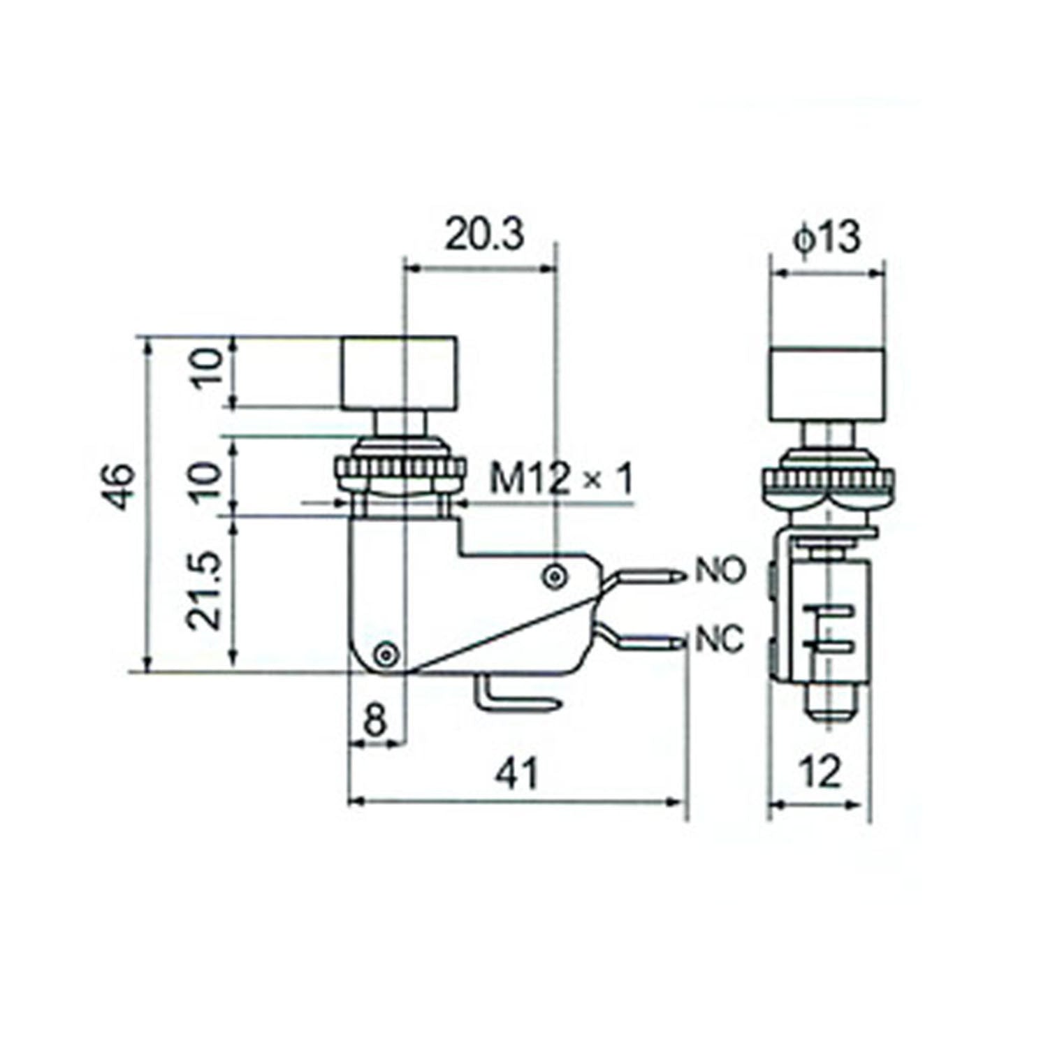 US Stock 2pcs SPDT NO NC Momentary Green Cap Push Button Micro Switch DS438