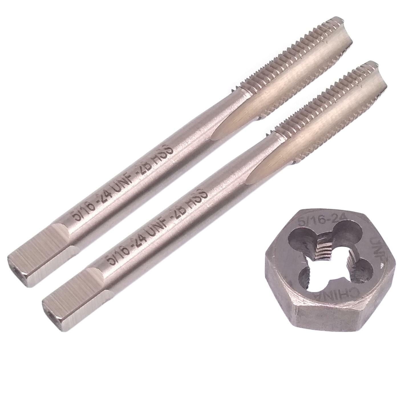 HSS 5/16-24 Taper & Plug Tap & 5/16-24 Hexagon Die Thread Right Hand Set