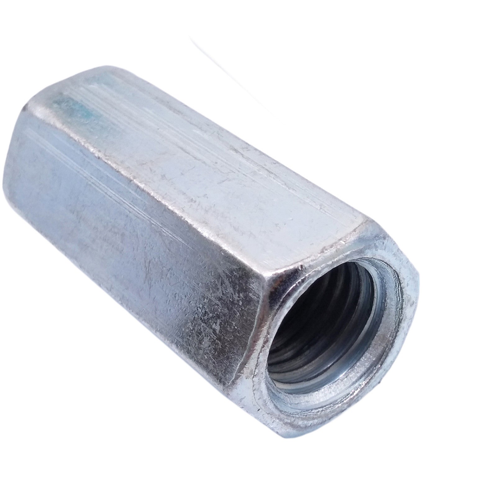 US Stock 2pcs M16 x 2 x 49mm Long Rod Coupling Hex Nut Connector Zinc Plated