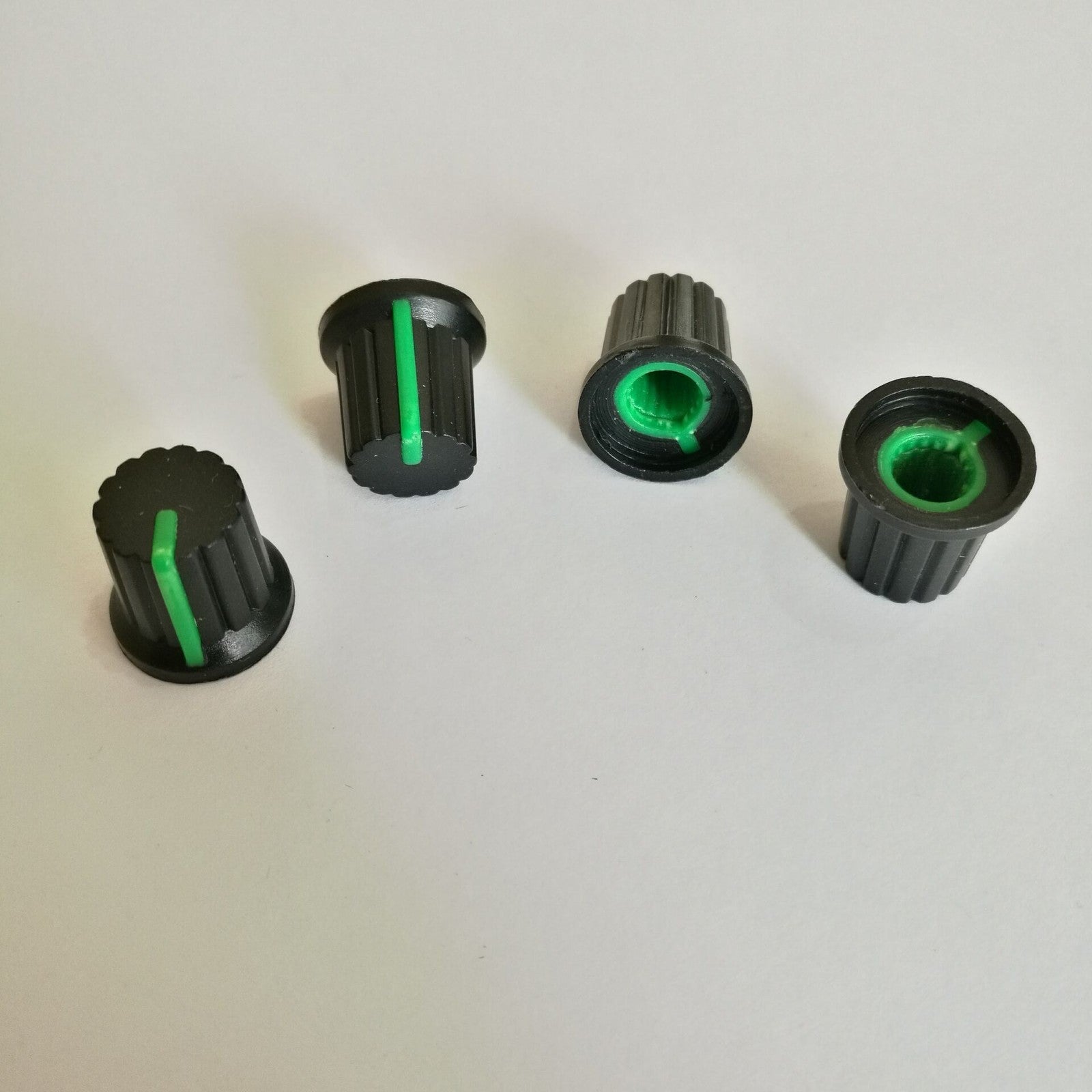 US Stock 20pcs Hi-Fi CD Volume Tone Control Potentiometer Knob 6mm Black Green