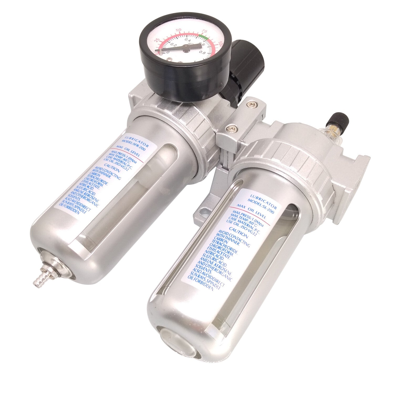 US Stock SFC-200 Pneumatic Air Filter Pressure Regulator lubricator 1/4"
