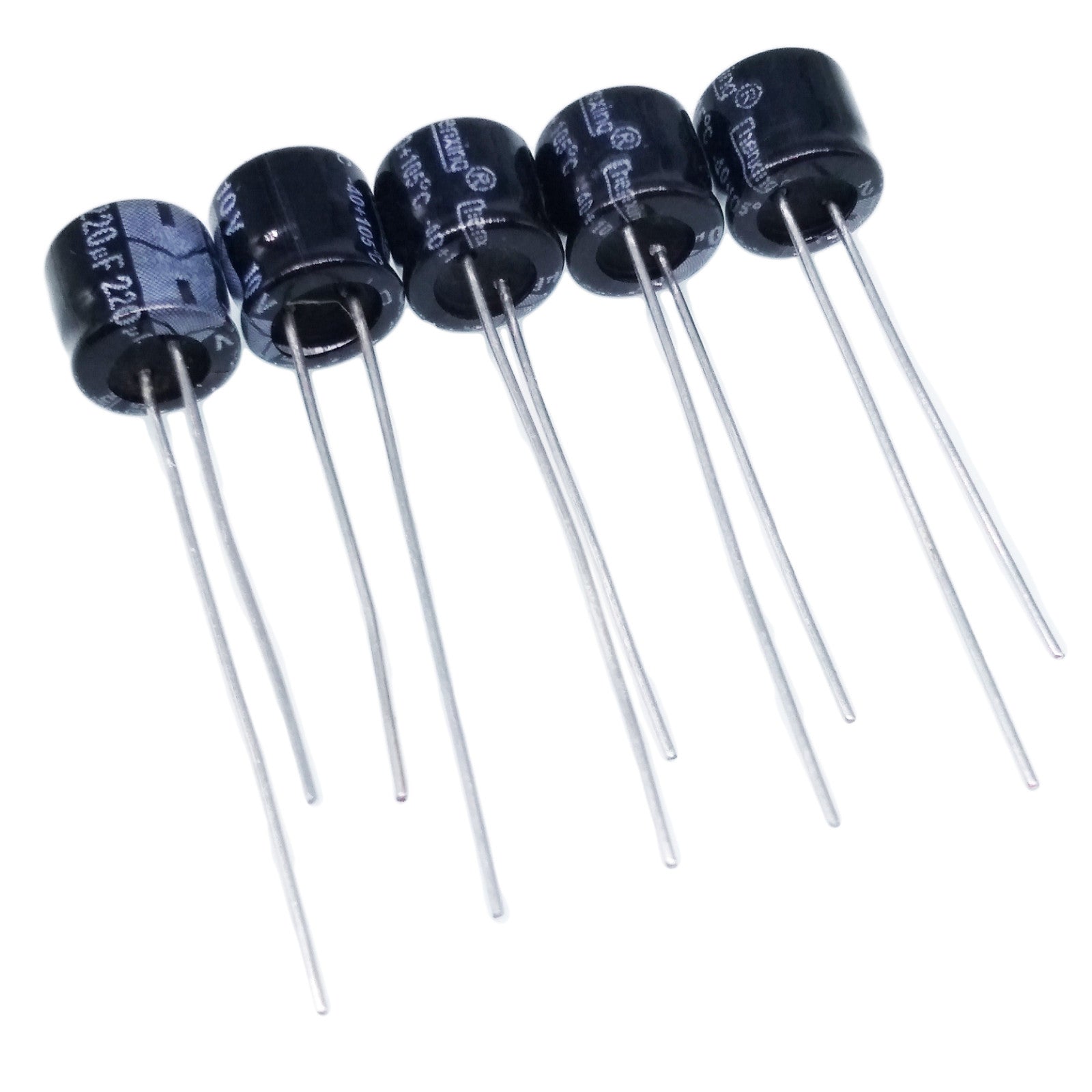 US Stock 50pcs Electrolytic Capacitors 220uF 220mfd 10V +105℃ Radial 6 x 6mm