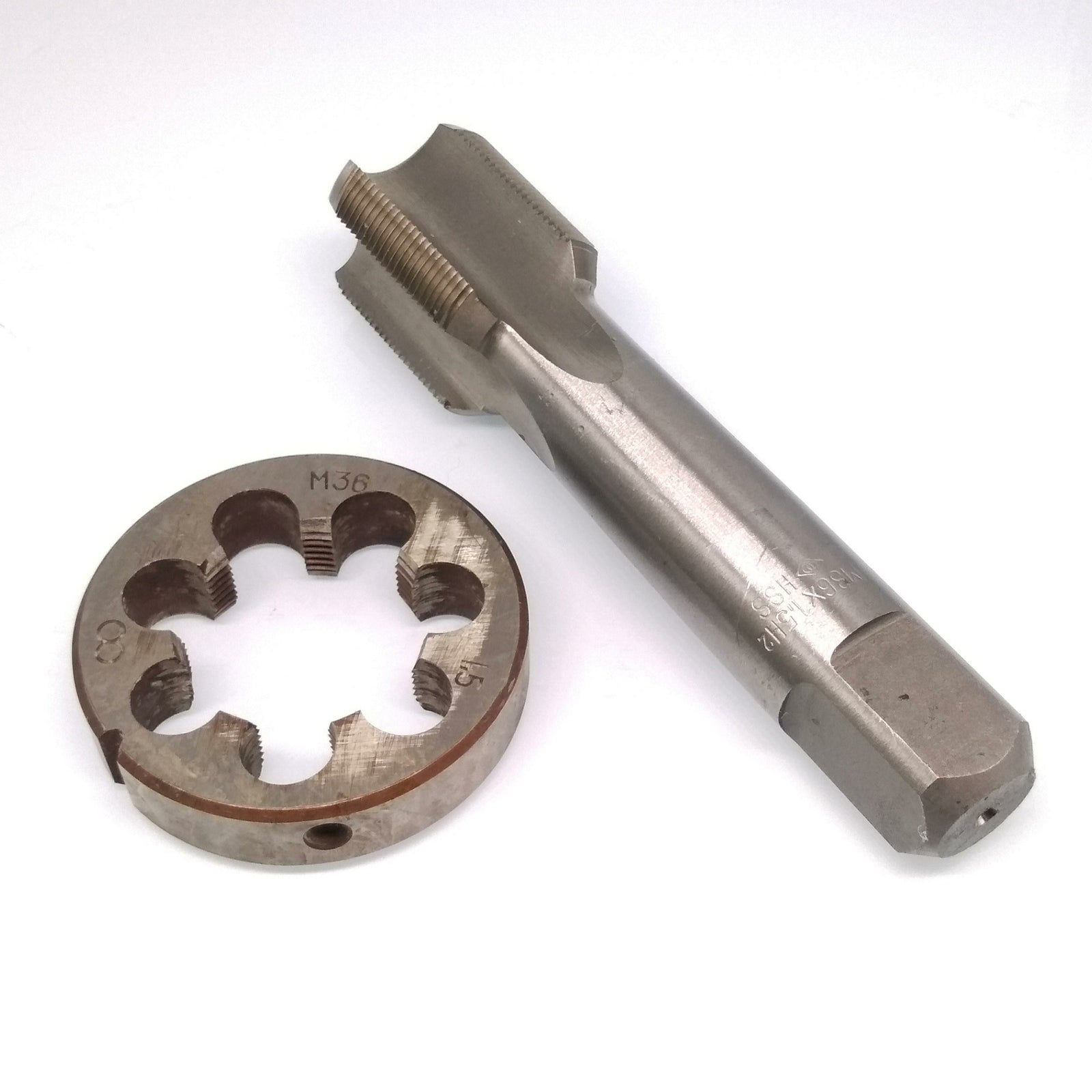 US Stock HSS M36 x 1.5mm Tap & M36 x 1.5mm Die Metric Thread Right Hand