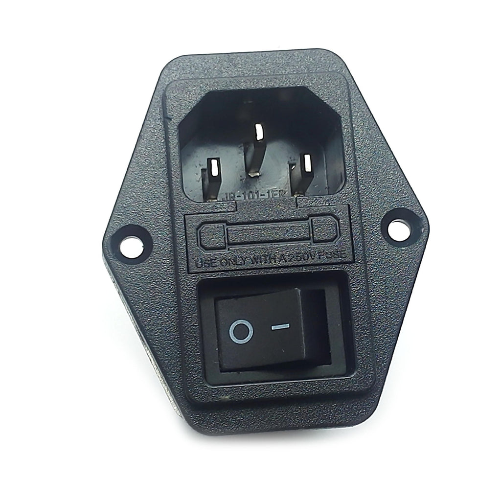 Solder Lug Terminals IEC 320 C14 Power Socket EMI Filter Switch & Fuse Holder 01