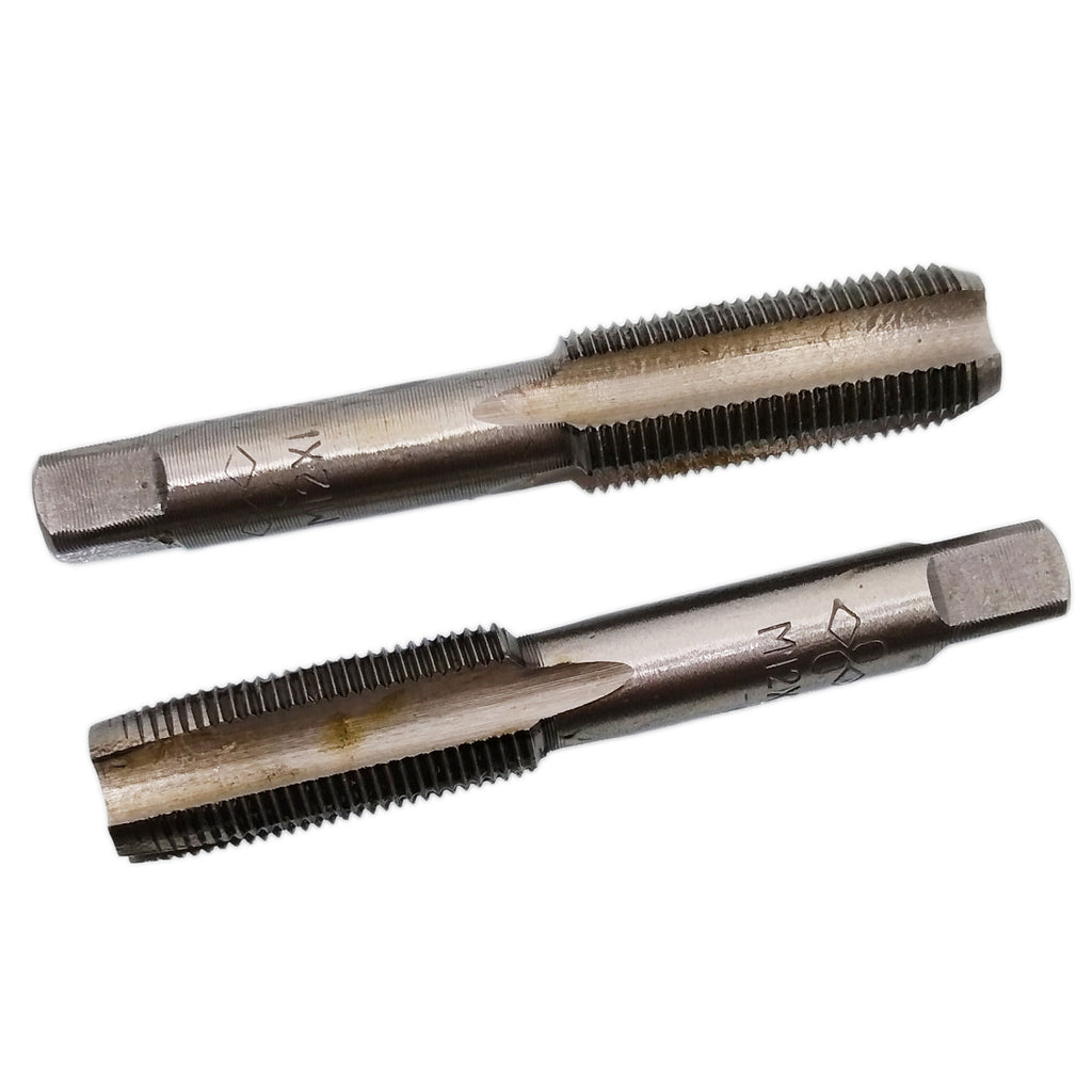 US Stock HSS 12mmx1 Metric Taper and Plug Tap Right Hand Thread M12 x 1mm Pitch