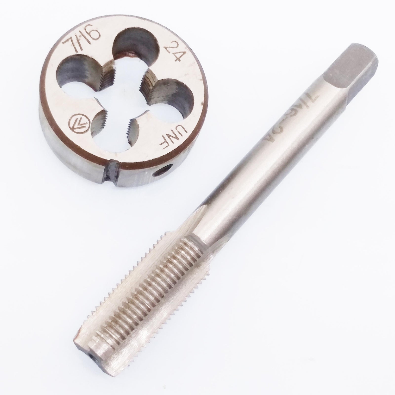 US Stock HSS 7/16-24 UNF Tap & 7/16-24 UNF Die Right Hand