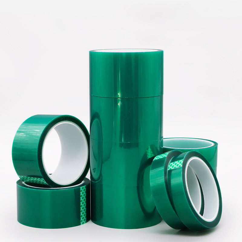 5 Roll Heat Resistant PET Green Tape High Temperature 33m(100ft)/Roll Width 30mm