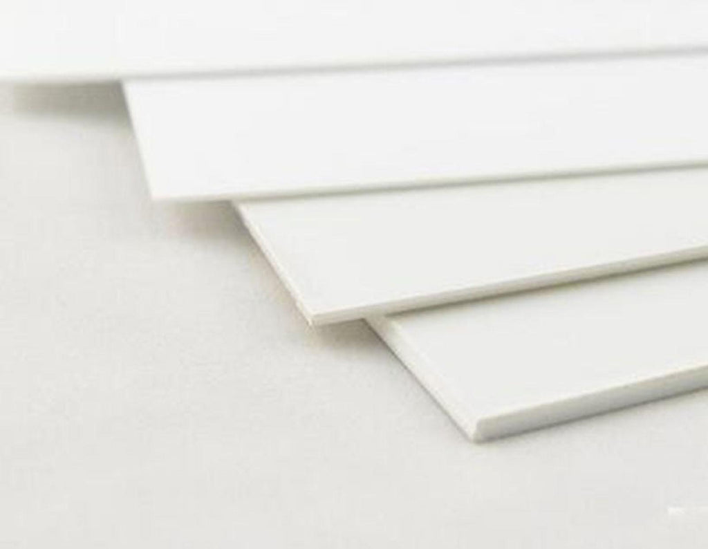 5pcs ABS Styrene Plastic Flat Sheet Plate 0.8mm ±10% x 200mm x 250mm White