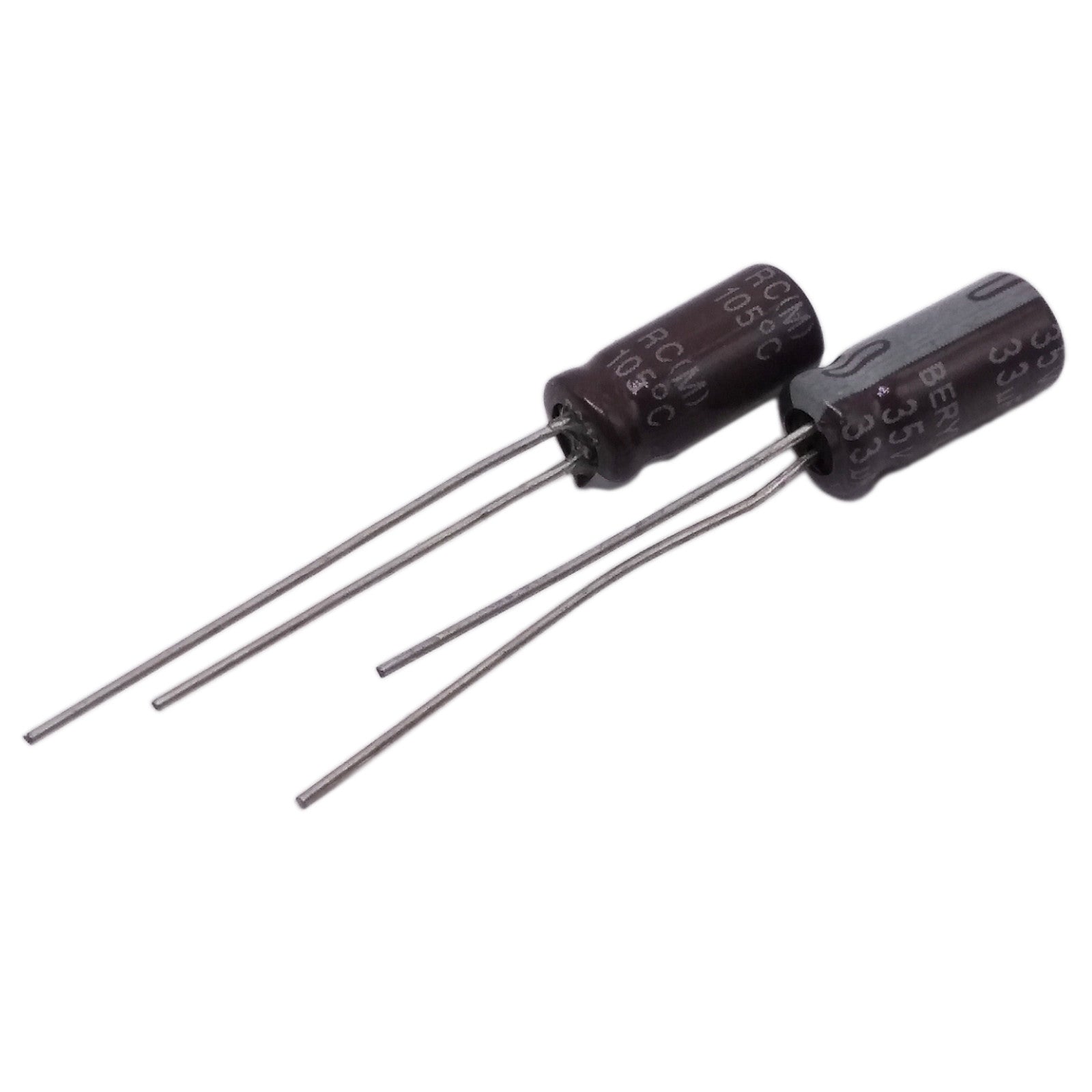 US Stock 50pcs Electrolytic Capacitors 33uF 33mfd 35V +105℃ Radial 5 x 12mm