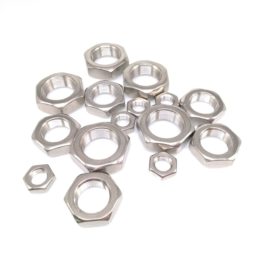 AU Stock 10pcs M18 x 1.0mm Fine Thread Hex Half Thin Jam Nut 304 Stainless Steel
