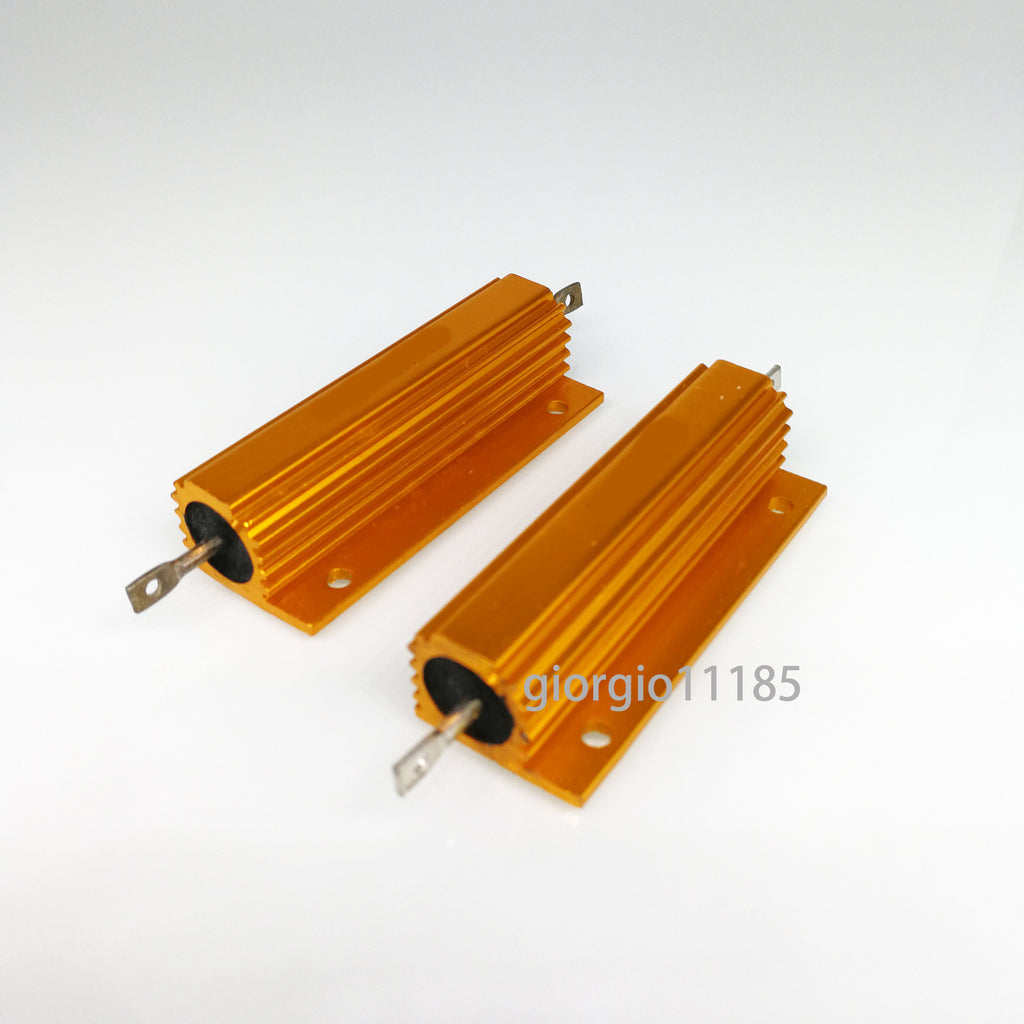 US Stock 2x 20K ohm 20K 100W Watt Aluminum Housed Metal Case Wirewound Resistors