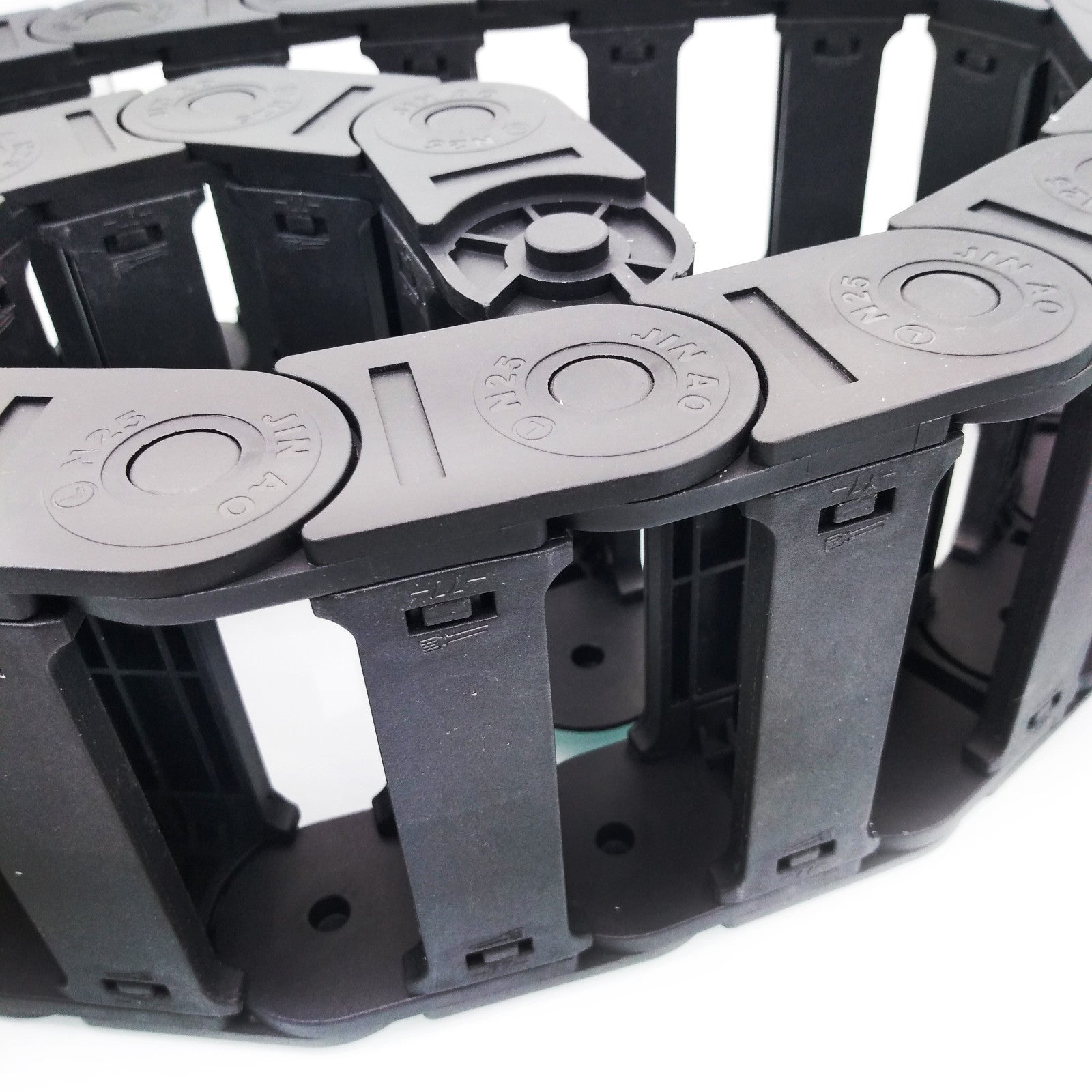 AU Stock 1M 1000mm Black Long Nylon Cable Drag Chain Wire Carrier 25 x 77mm