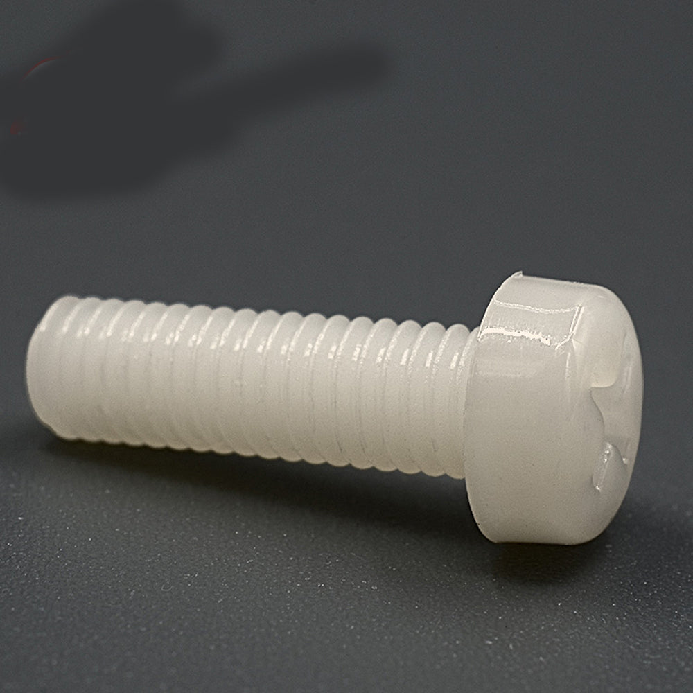 US Stock 50pcs M6 x 25mm Plastic Nylon Phillips Cross Recessed Pan Head Screws