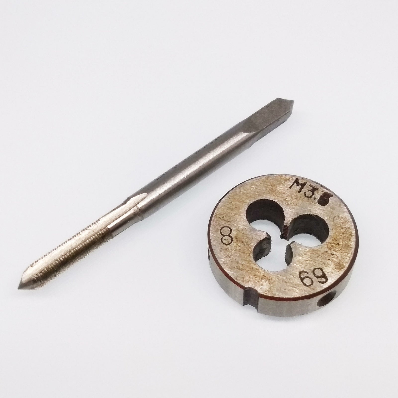 US Stock HSS M3.5 x 0.35mm Tap & M3.5 x 0.35mm Die Metric Thread Right Hand