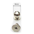 50pcs Solid Brass Round Head Stud Screwback Leather Bag Screw Nail Rivet Silvery