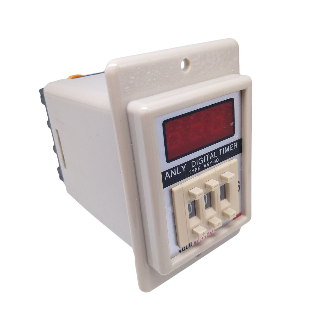 US Stock ASY-3D 1-999s DC24V Power On Delay Timer Digital Time Relay 8P W/ Base