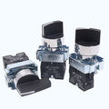 10x 22mm 3 Position Rotary Selector Switch 10Amp Momentary Latching 2NO
