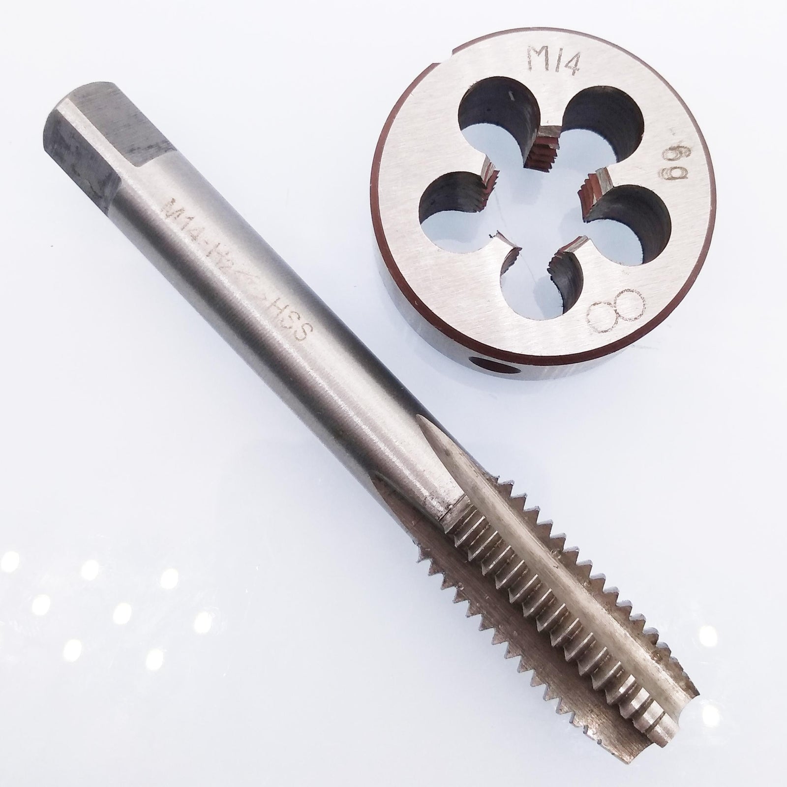 US Stock HSS M14 x 2mm Tap & M14 x 2.0mm Die Metric Thread Right Hand