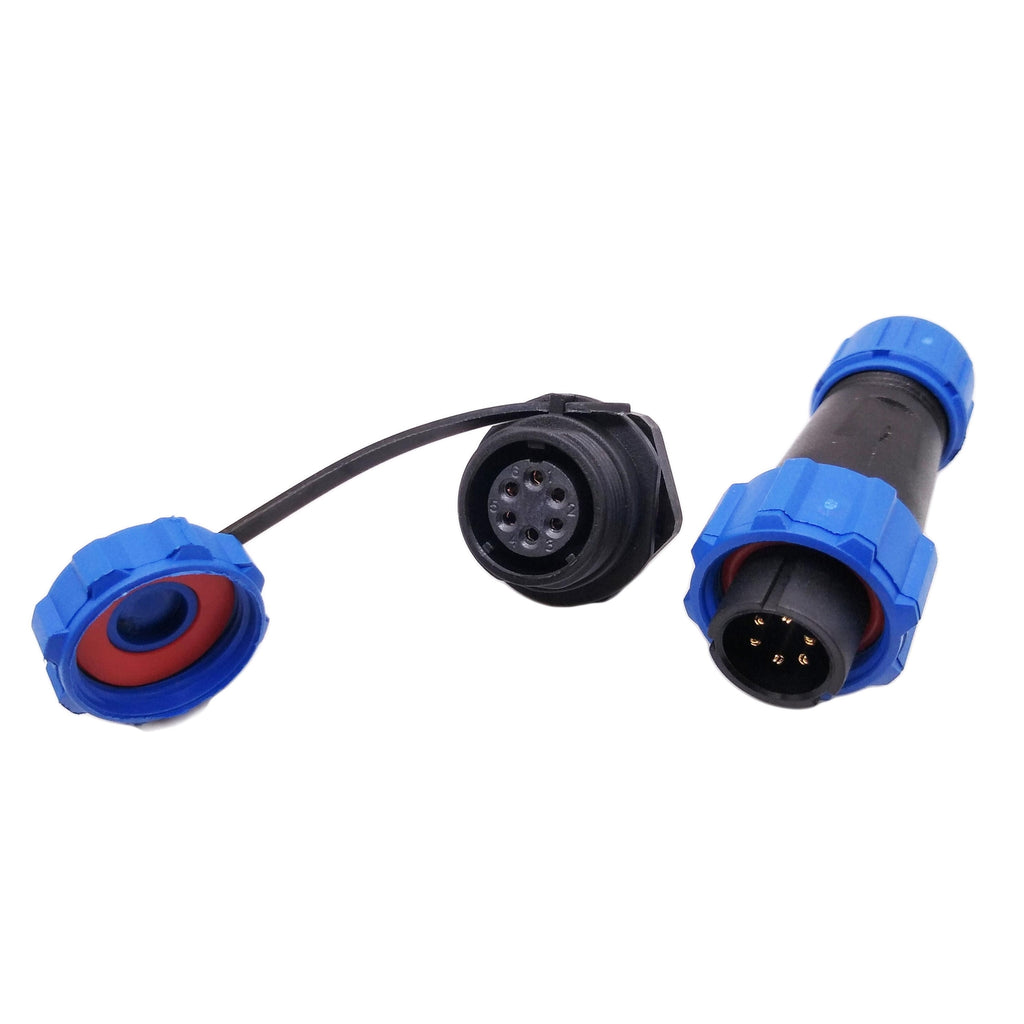 US Stock 6 Pins Waterproof IP68 Aviation Cable Circular Connector Panel Mount