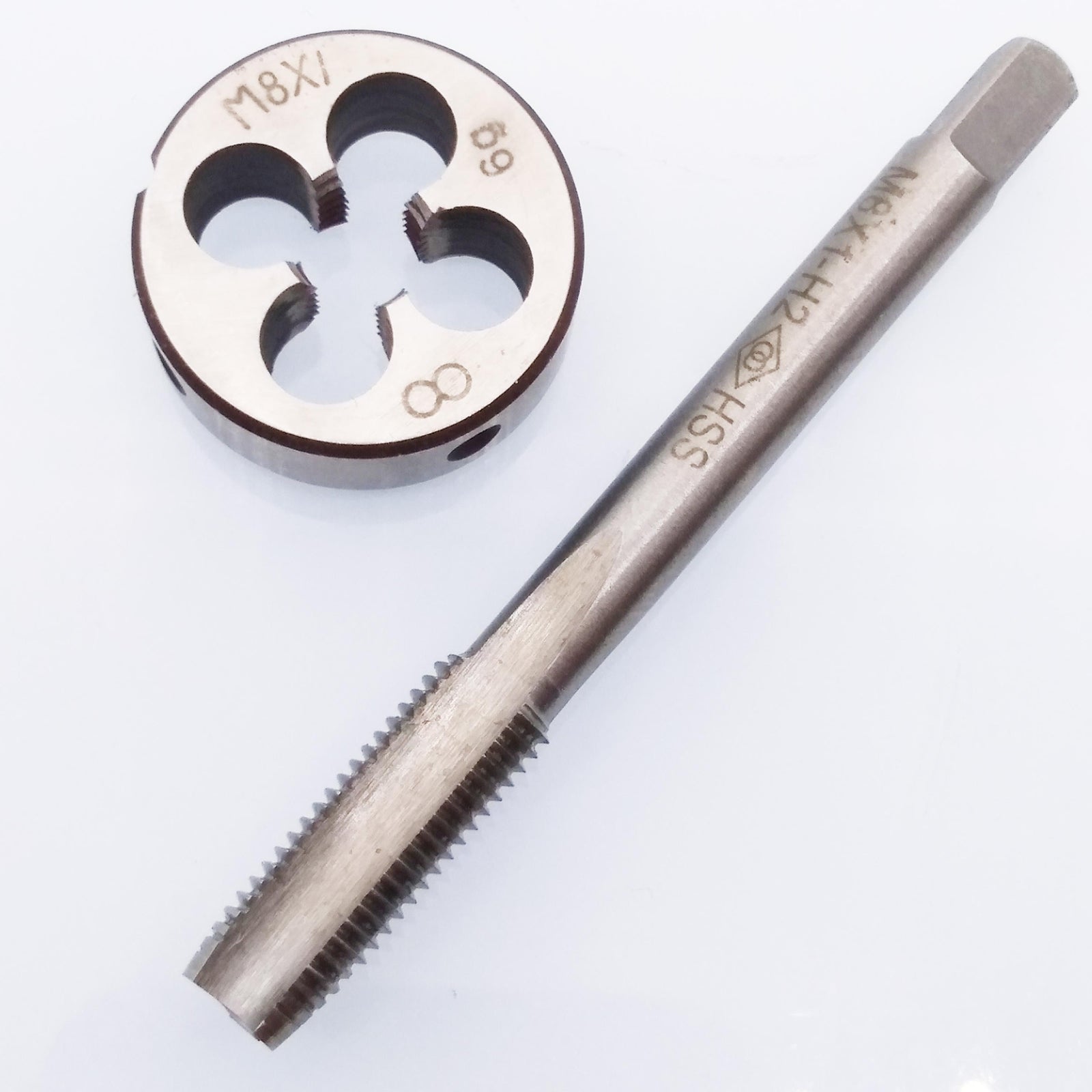 AU Stock HSS M8 x 1mm Tap & M8 x 1.0mm Die Metric Thread Right Hand