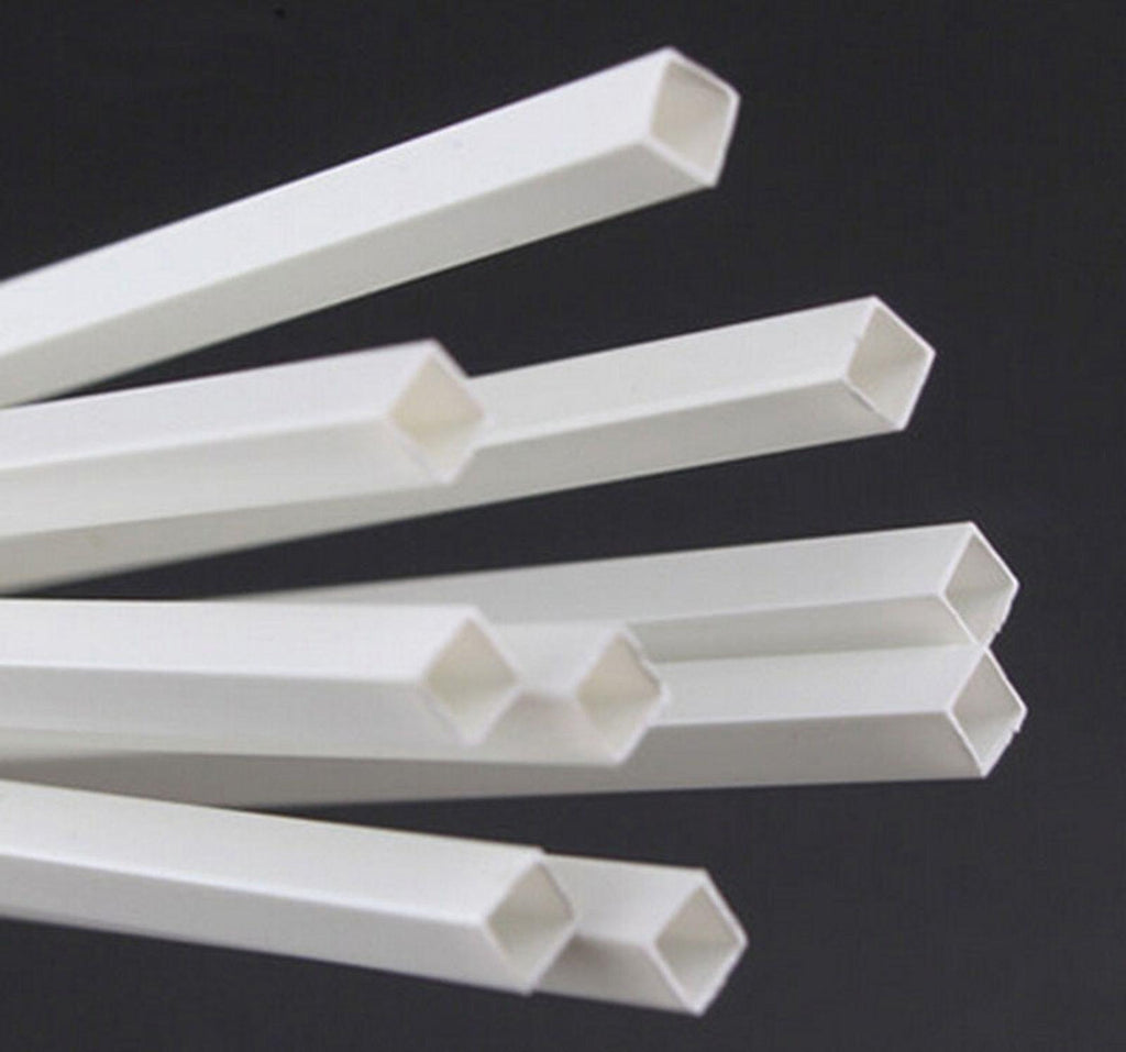 US Stock 10x ABS Styrene Plastic Rectangular Square Tube Model Layout 10mmx9.8"