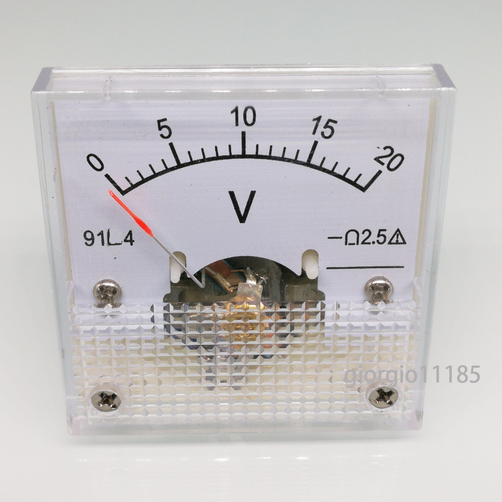 AU Stock AC 0 ~ 20V Square Analog Volt Pointer Needle Panel Meter Voltmeter 91L4