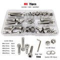 M8 SUS304 Allen Hexagon Hex Socket Cap Head Screw Bolt Nut Washer Set Kit