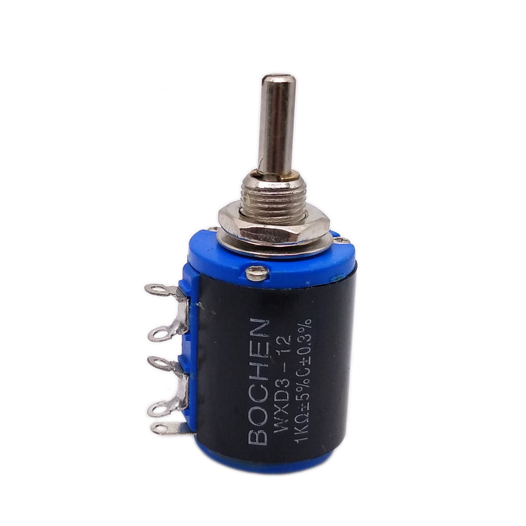 US Stock 2pcs 1K ohm WXD3-12 Rotary Multi-turn Wirewound Precision Potentiometer