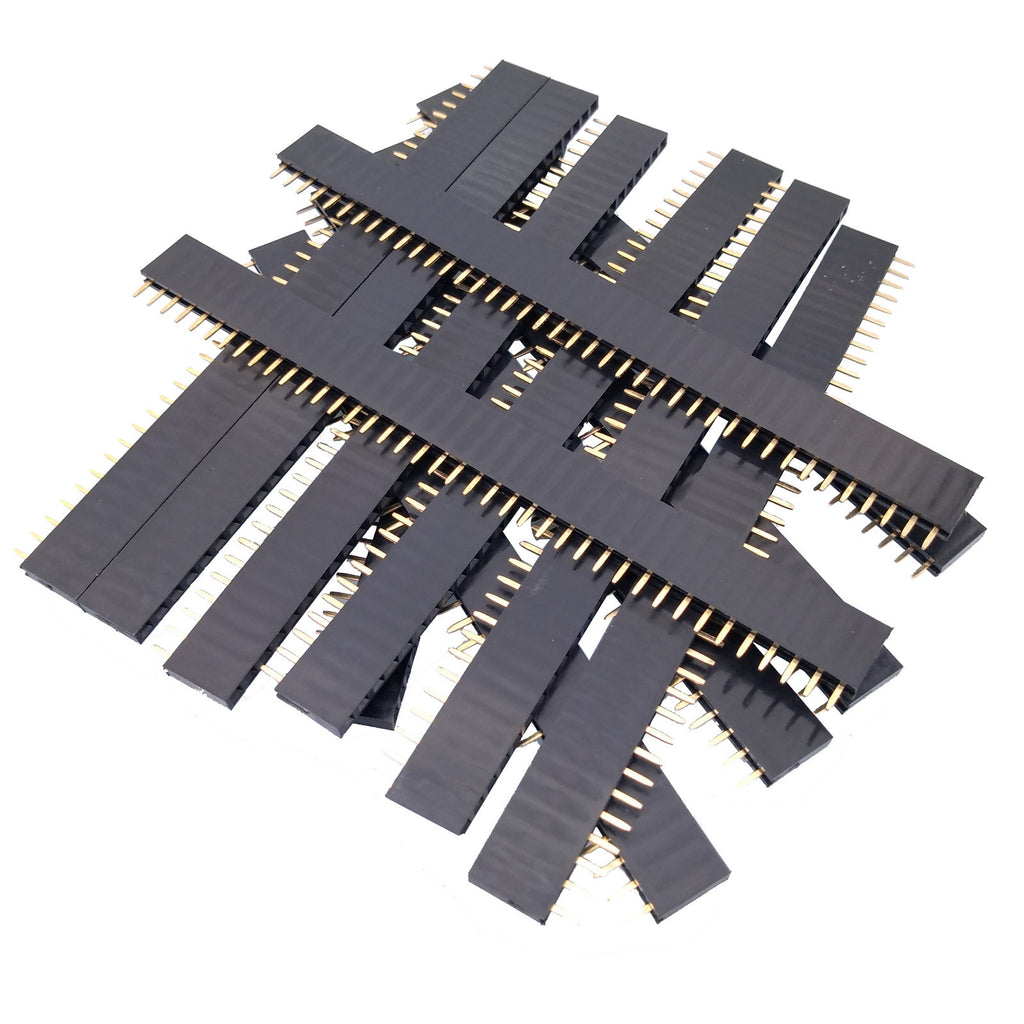 US Stock 50pcs 40-Pin 40P 2.54mm Single Row Straight Female Pin Header Strip