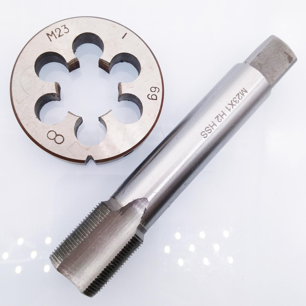 US Stock HSS M23 x 1mm Tap & M23 x 1.0mm Die Metric Thread Right Hand