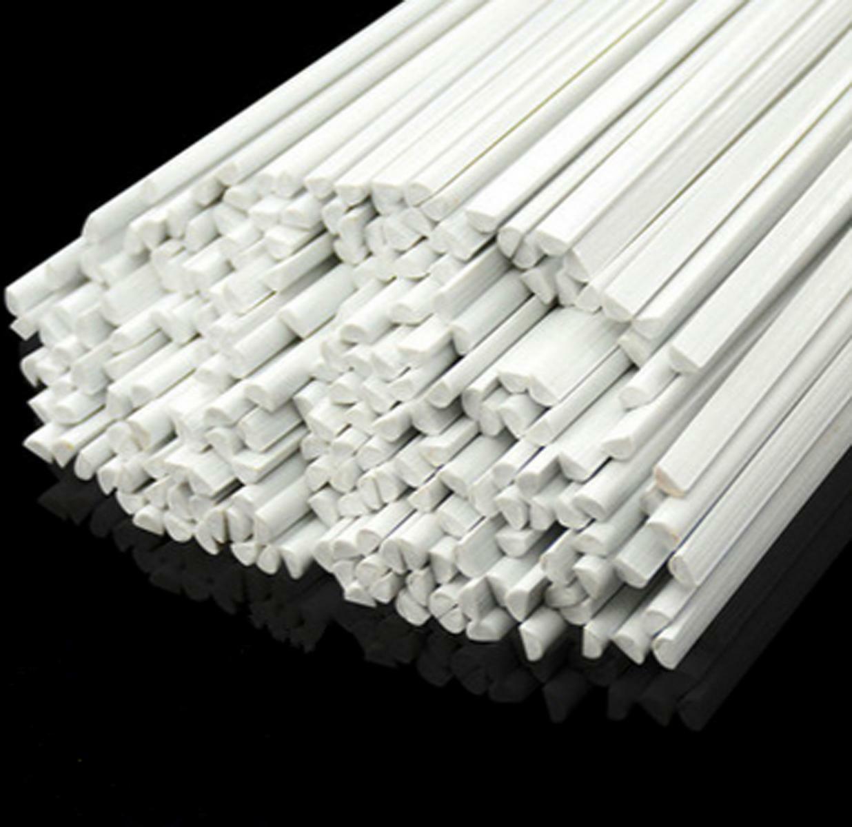 US Stock 10pcs ABS Styrene Plastic Half Round Bar Rod 4mm ±10% Dia. 9.85" White