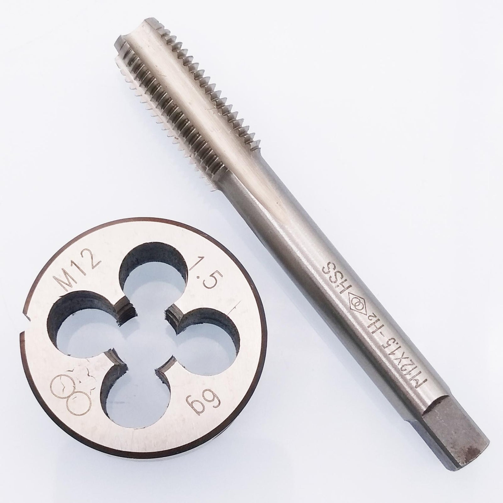 AU Stock  HSS M12 x 1.5mm Tap & M12 x 1.5mm Die Metric Thread Right Hand