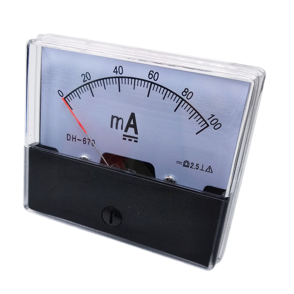 AU Stock Analog Panel AMP Current Ammeter Meter Gauge DH-670 0-100mA DC