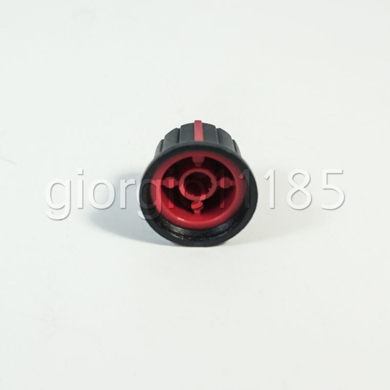 US Stock 10pcs Hi-Fi CD Volume Tone Control Potentiometer Knob 6mm Black Red