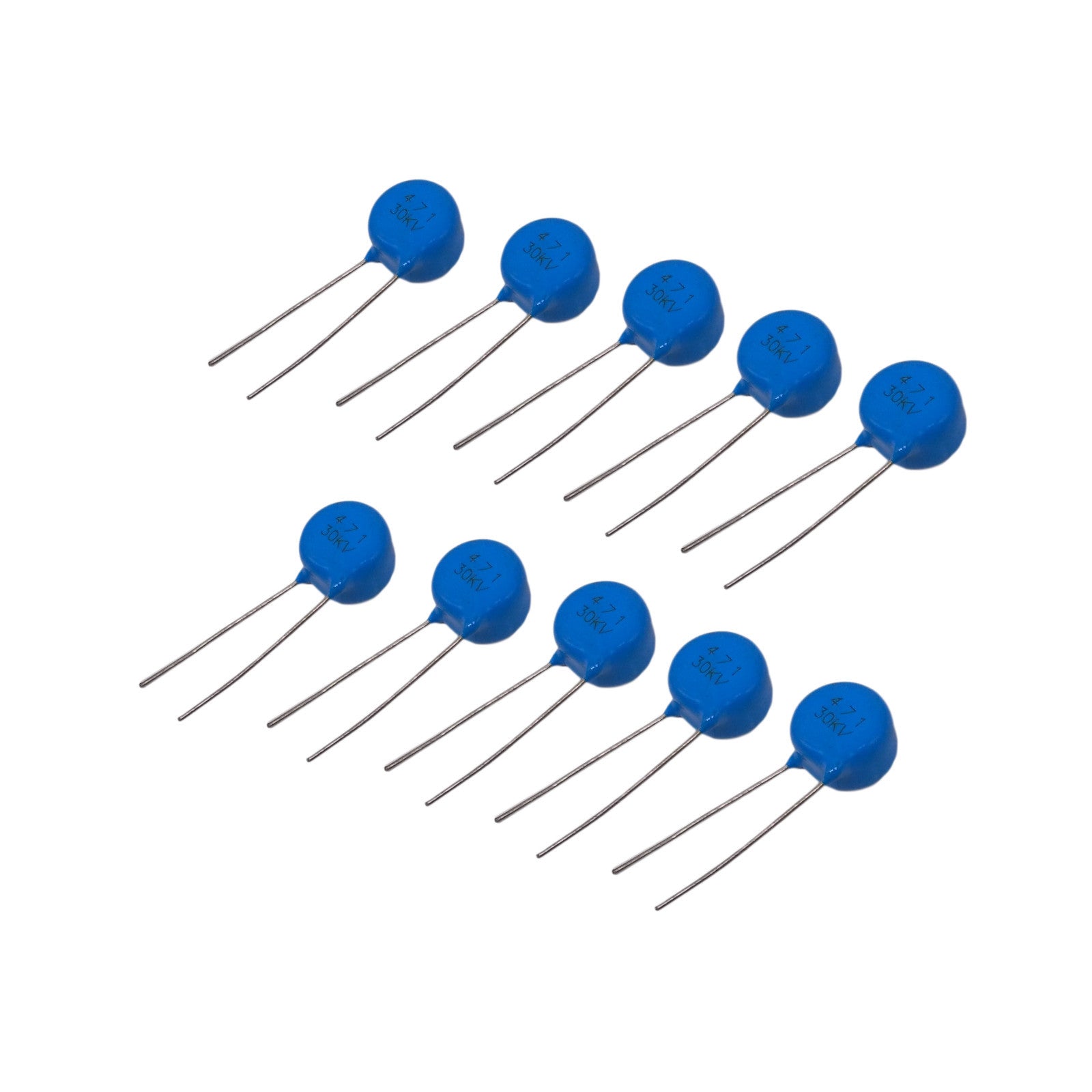 AU Stock 5pcs High Voltage Ceramic Disc Capacitors 470pf 0.47nf 471 30000V 30KV