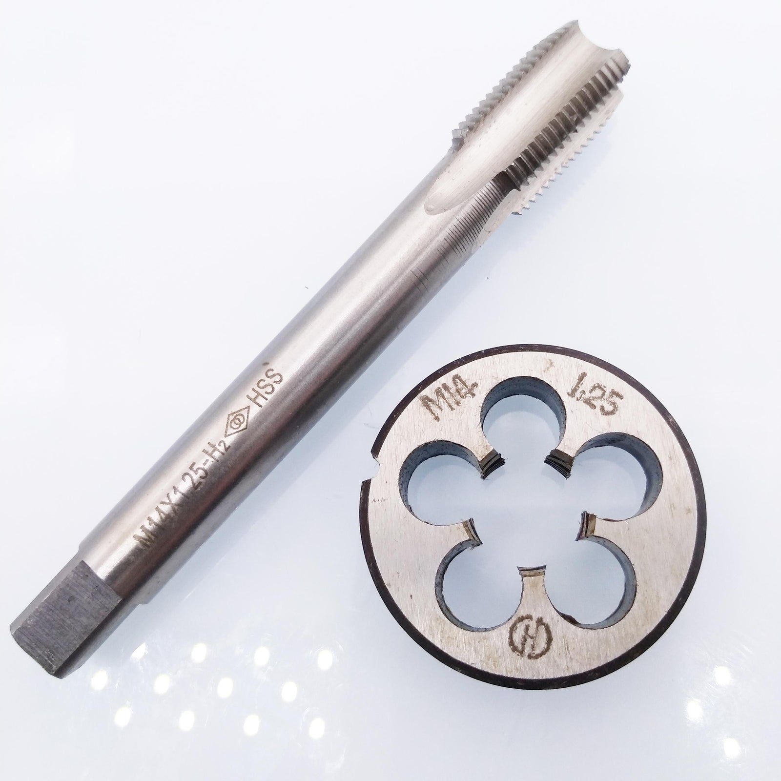 AU Stock HSS M14 x 1.25mm Tap & M14 x 1.25mm Die Metric Thread Right Hand