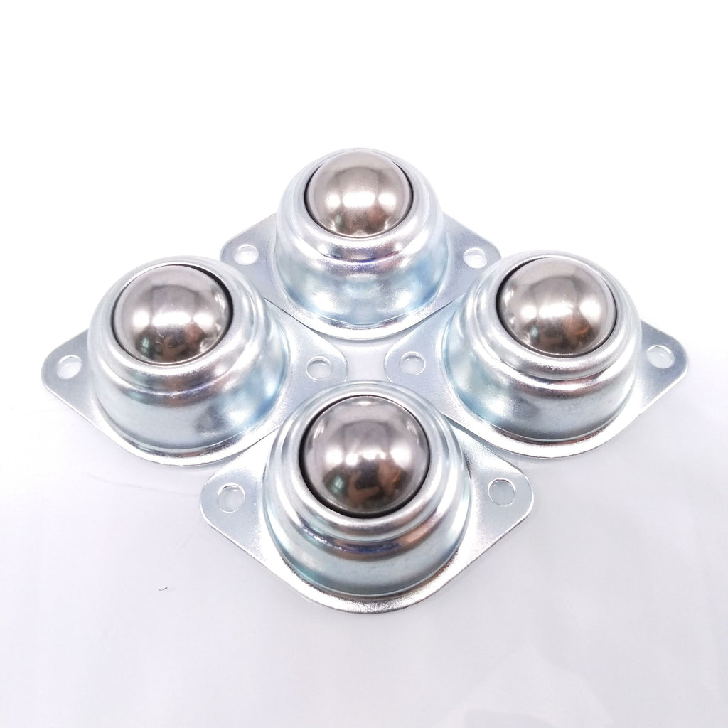 4pcs 19mm 3/4'' Ball Metal Transfer Bearing Unit Ball Wheel Conveyor Roller