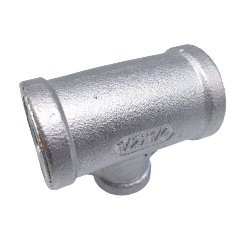 US Stock 1/2" x 1/4" x 1/2" Female T Tee Threaded Reducer Pipe Fitting SS NPT