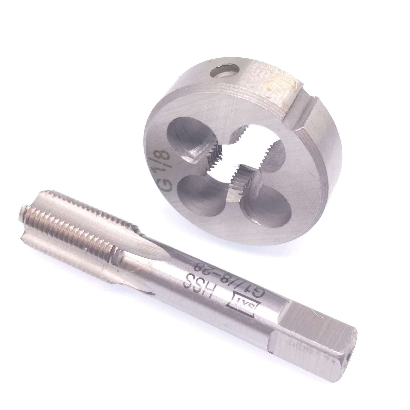 US Stock HSS G1/8-28 Tap & G1/8-28 Die Right Hand