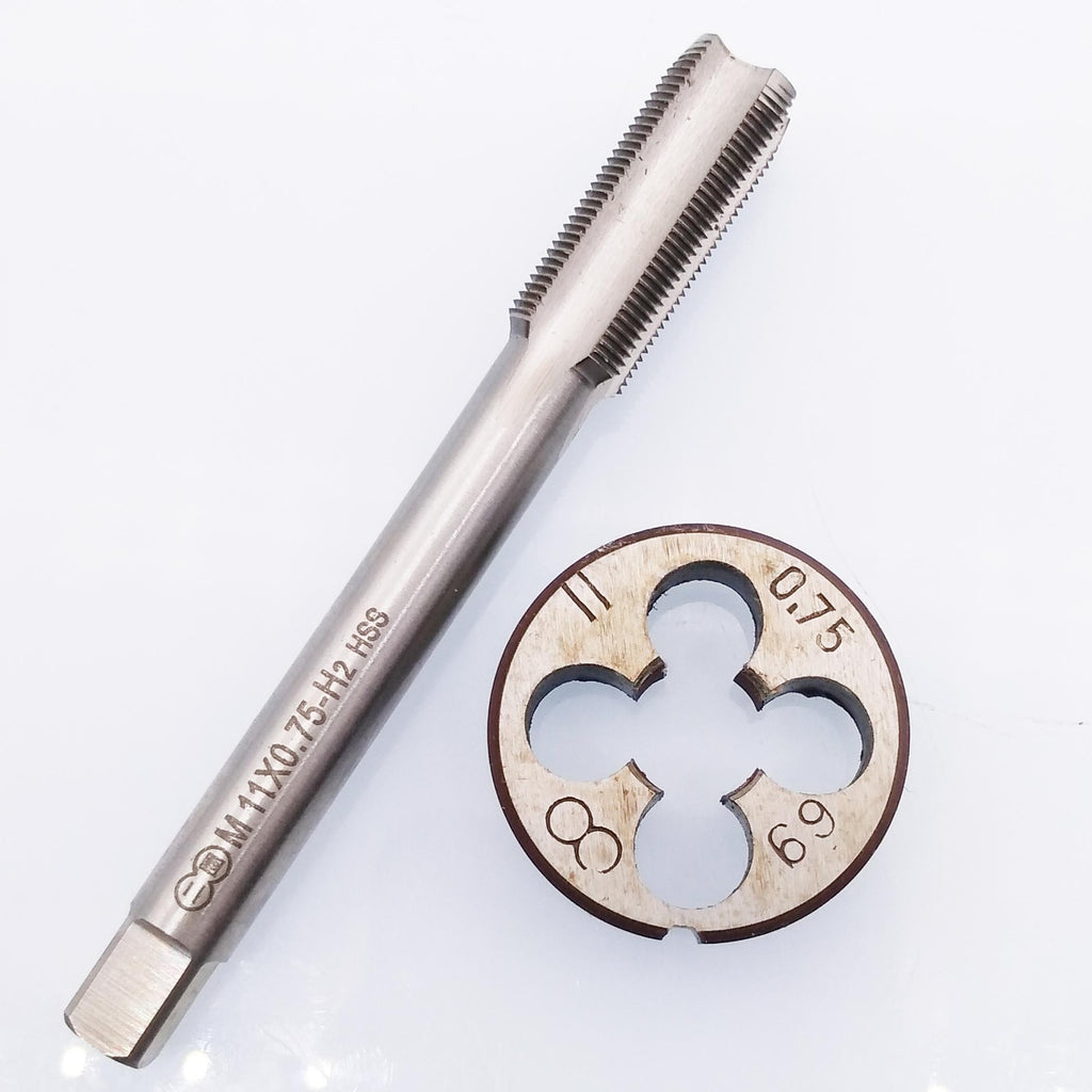 HSS M11 x 0.75mm Tap & M11 x 0.75mm Die Metric Thread Right Hand