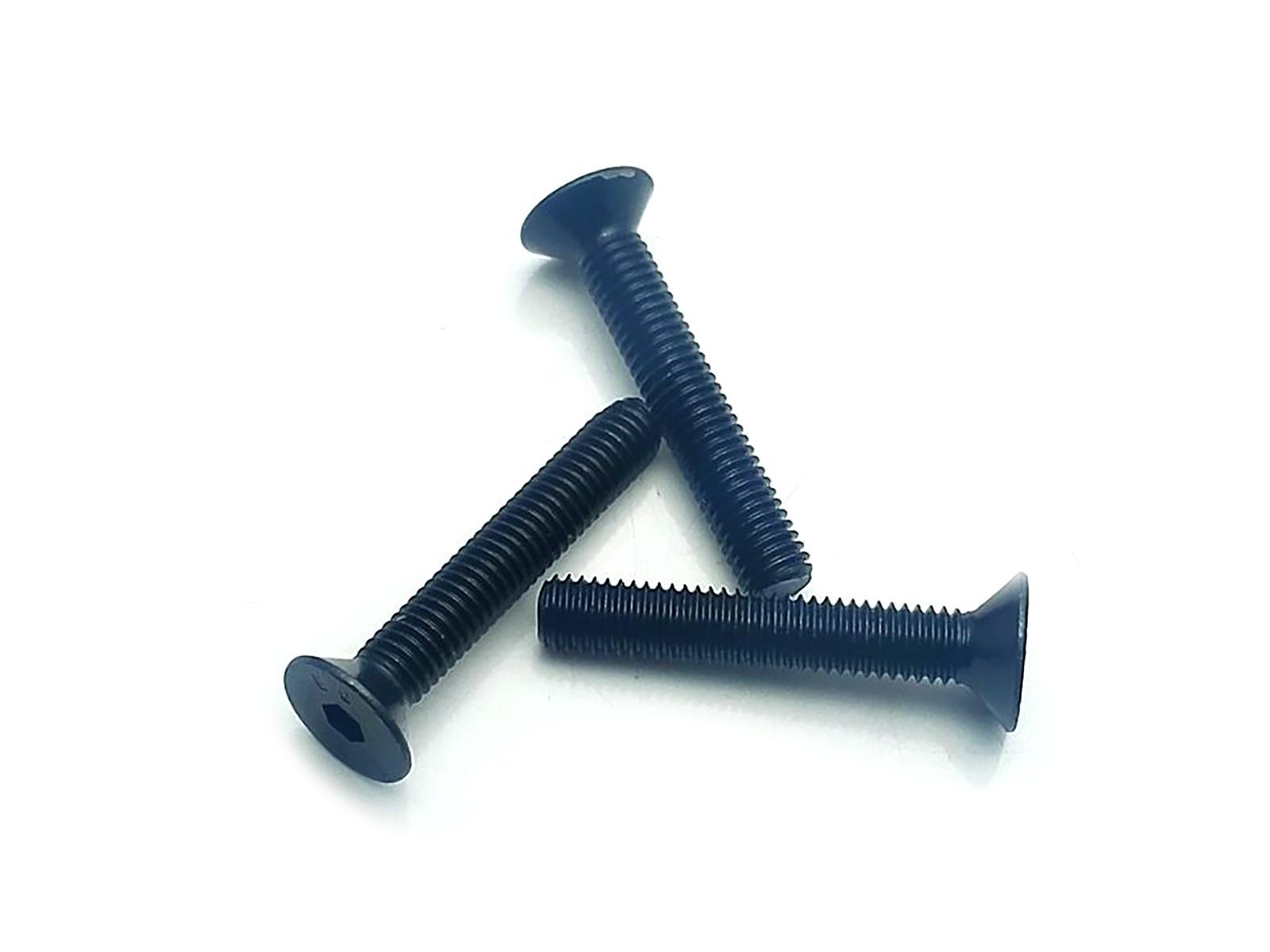 US Stock 50x M5 x 30mm Grade 10.9 Flat Countersunk Hex Socket Bolts Screws Black