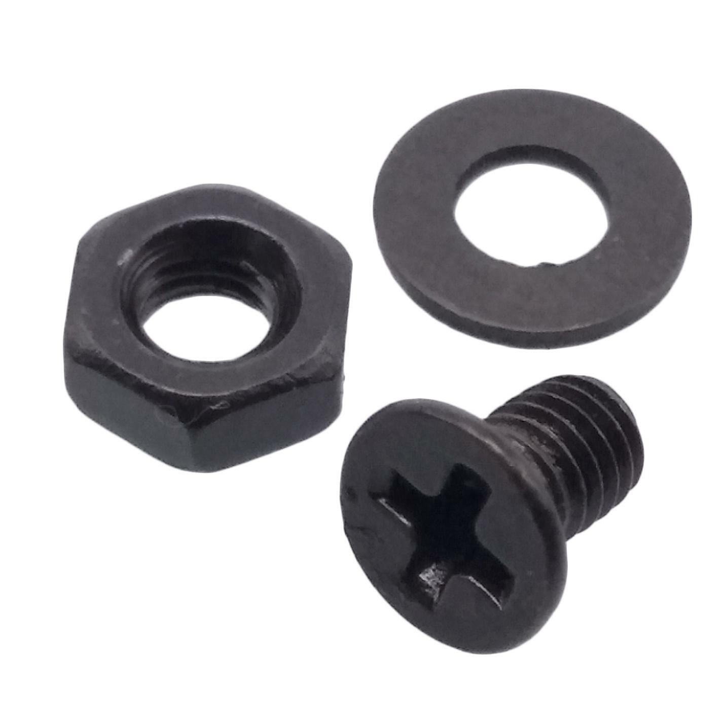 500pcs M3 x 5mm Flat Head Black Screws with Nuts Washers