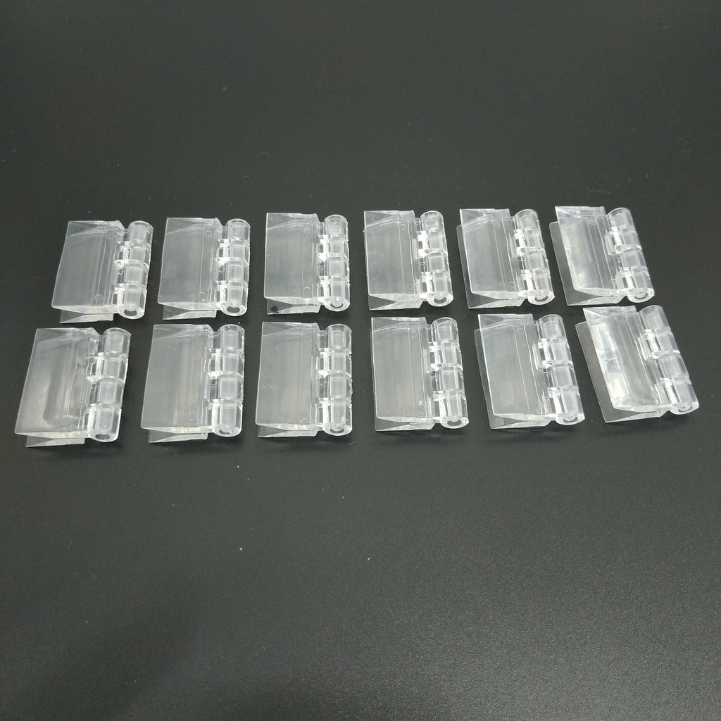 US Stock 12pcs Clear PMMA Acrylic Plastic Folding PMMA Hinge 25 x 33mm