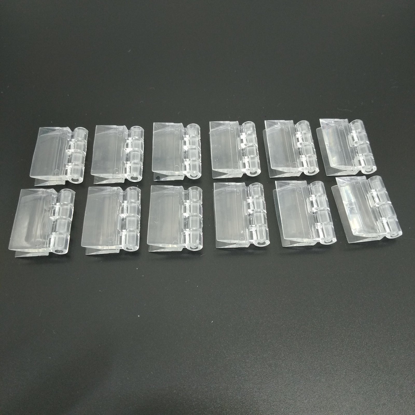 US Stock 12pcs Clear PMMA Acrylic Plastic Folding PMMA Hinge 25 x 33mm