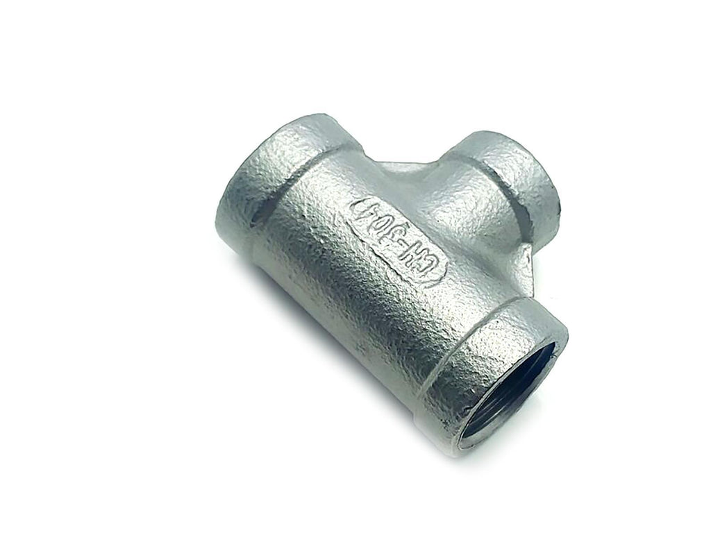 US Stock 3/8" x 1/4" x 3/8" Female T Tee Threaded Reducer Pipe Fitting SS NPT