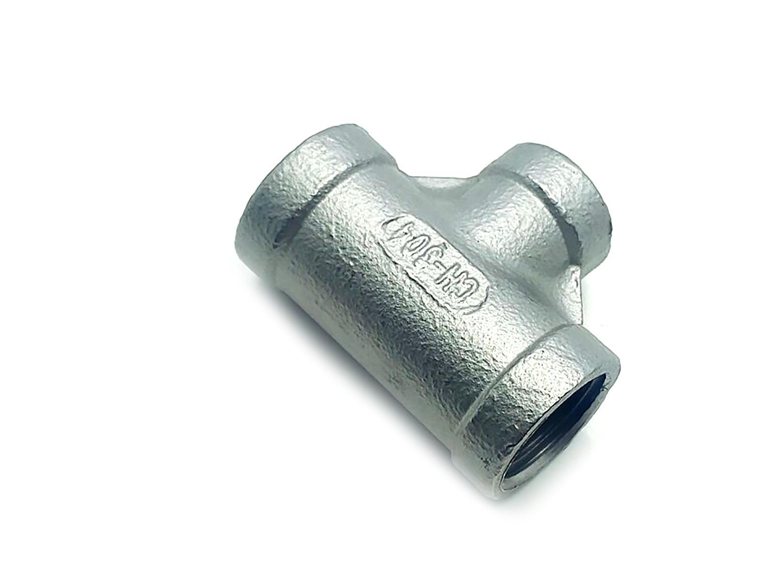 US Stock 3/8" x 1/4" x 3/8" Female T Tee Threaded Reducer Pipe Fitting SS NPT