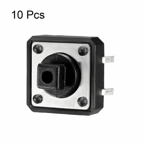 10pcs Panel Current PCB DIP Tactile 4-Pin Push Button Switch 12x12x7.3mm