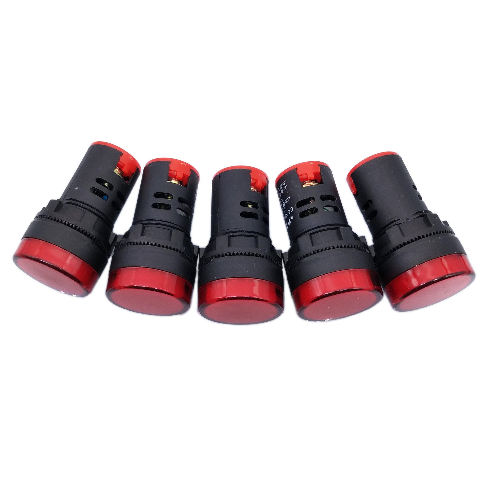 US Stock 5pcs Red LED Power Indicator Signal Light AC DC 110V 22mm AD16-22DS