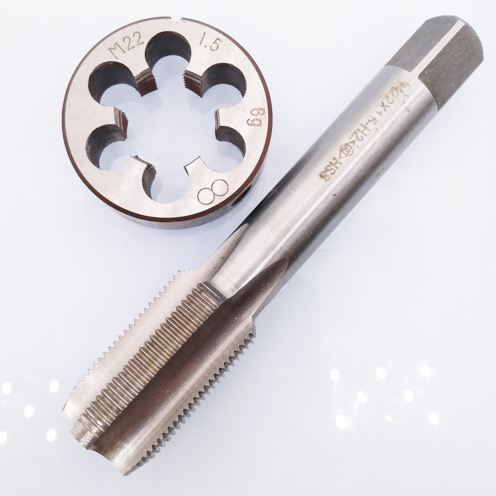 US Stock HSS M22 x 1.5mm Tap & M22 x 1.5mm Die Metric Thread Right Hand