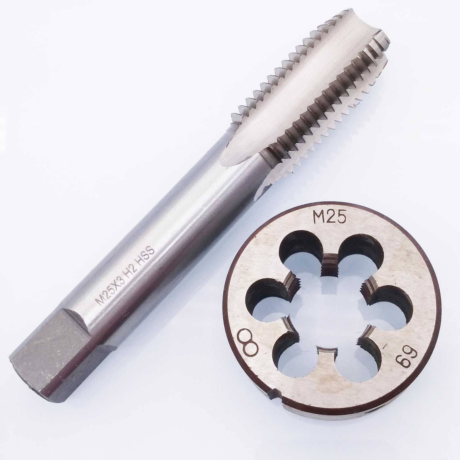 US Stock HSS M25 x 3mm Tap & M25 x 3.0mm Die Metric Thread Right Hand
